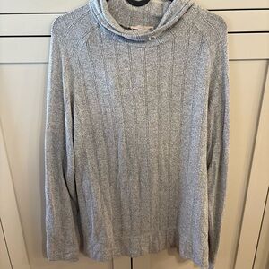 Como Vintage Light Gray Cowl Neck Sweater